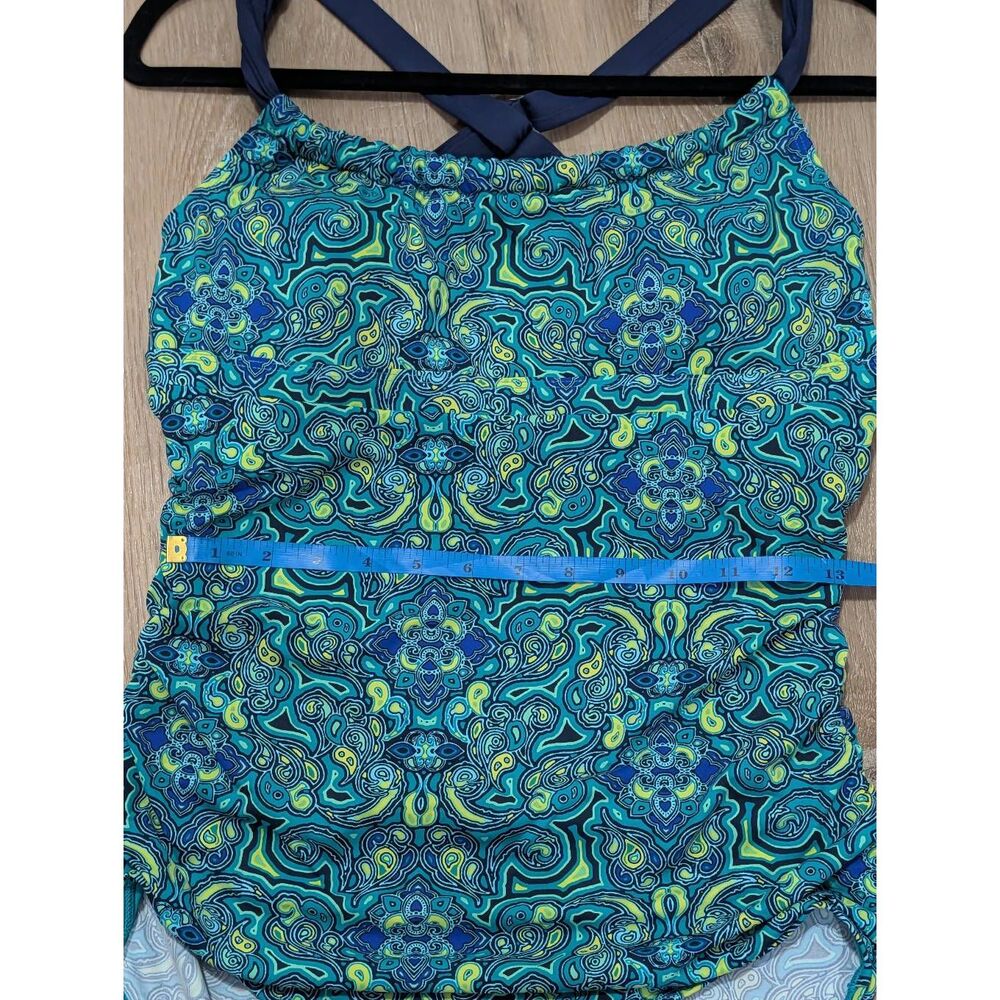 Title Nine One Piece Moroccan Tile Boho Swimsuit Women's Large Adjustable - Picture 5 of 13